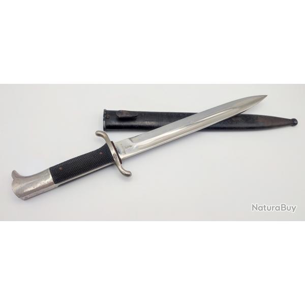 Baïonnette allemande KS98 Feuerwehr - E. Pack & Söhne Solingen - Avec fourreau