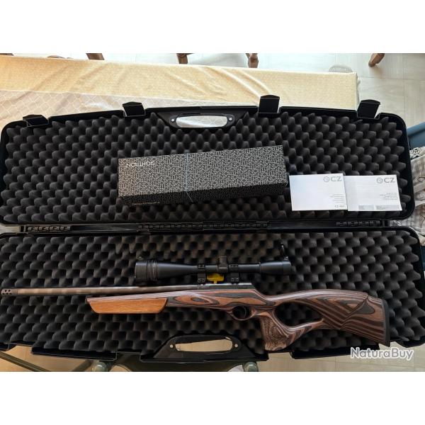 CZ 457 thumbhole modifie* avec lunette sightron 36x42. * (voir description)