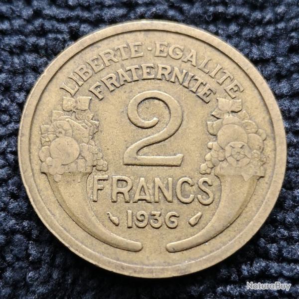 Monnaie France - 1936 - 2 francs Morlon Cupro (Grade : TTB) - Ref N0734