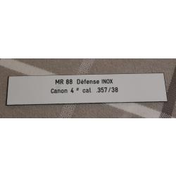 Plaquette d'identification pour MR 88 DX