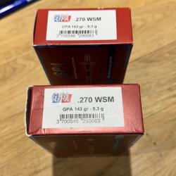 Vends 2 boîtes neuves balle gpa calibre 270wsm