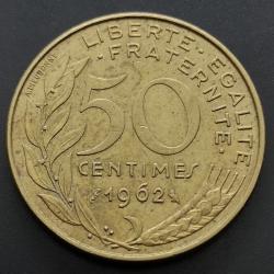 Monnaie France - 1962 3 plis - 50 centimes Marianne (Grade : TB) - Ref N0332