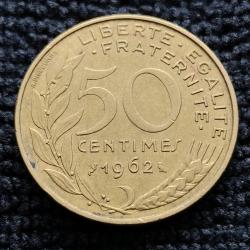 Monnaie France - 1962 3 plis - 50 centimes Marianne (Grade : TTB) - Ref N0934