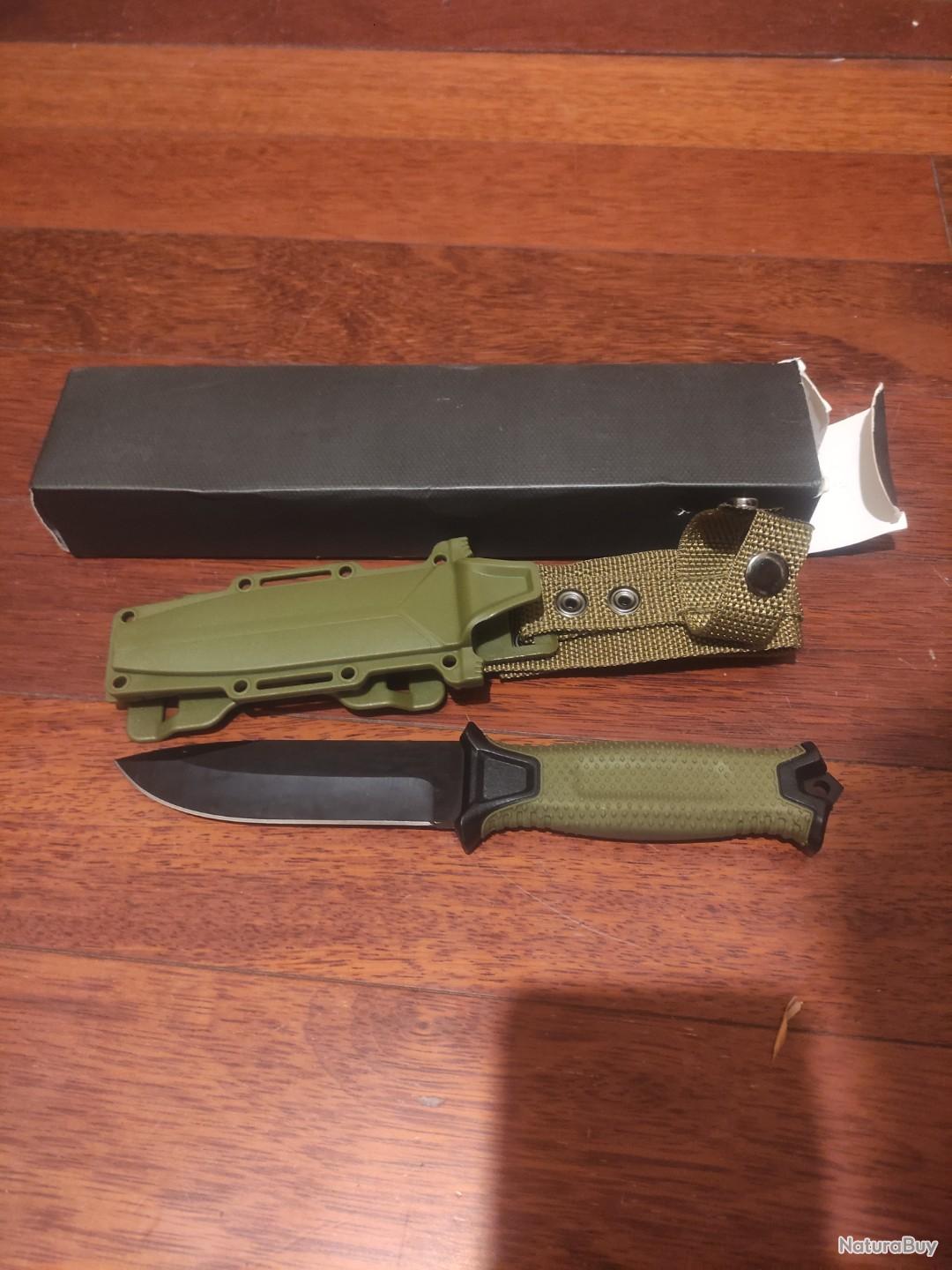 COUTEAU MULTIFONCTIONS Nº45: Couteau de Survie Outdoor Bushcraft Camping Randonnée Chasse