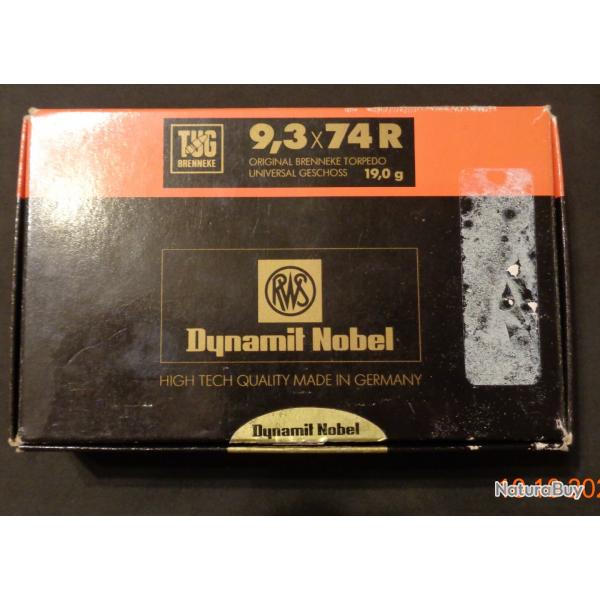 Boite de 17 cartouches RWS calibre 9,3x74R