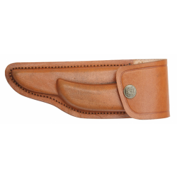 Etui cuir de vachette marron 18 cm pour couteau pliant (4)