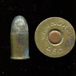 .450 Bull Dog - marquage : VFM & C A LIEGE 450 - amorce cuivre