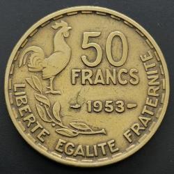 Monnaie France - 1953 - 50 francs Guiraud (Grade : TTB) - Ref N0356