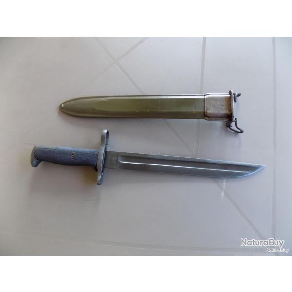 Baonnette amricaine Modle 1905-E1 fabricant S.A. 1908 coupe bowie.