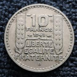 Monnaie France - 1948 B - 10 francs Turin petite t&ecirc;te (Grade : TTB) - ref N1110