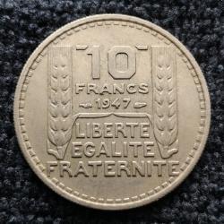 Monnaie France - 1947 - 10 francs Turin petite t&ecirc;te (Grade : TTB) - ref N0765
