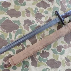 Baïonnette US M1905 SA 1906 avec fourreau US M1910.