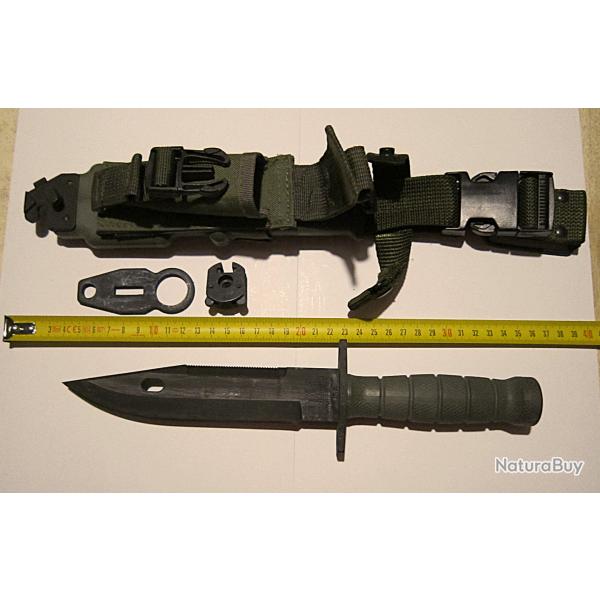 Trs rare en France, kit conversion couteau de combat en baionnette , M9  ( no copy chinoise))