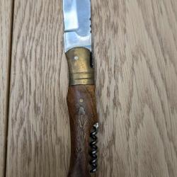 Couteau Laguiole manche bois avec inclusion