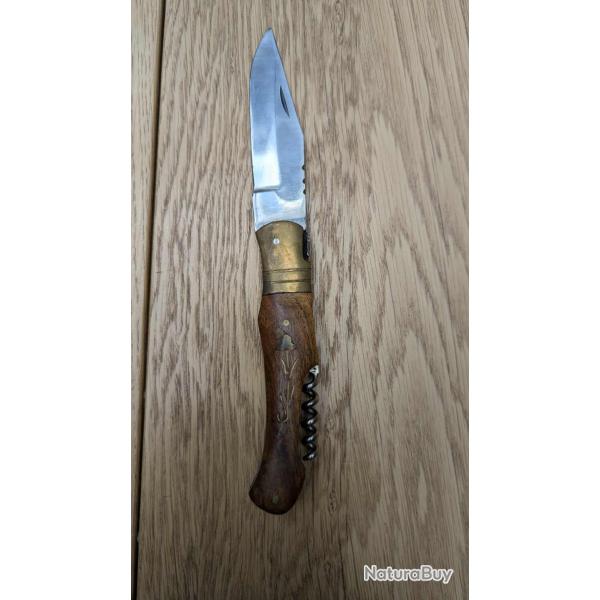 Couteau Laguiole manche bois avec inclusion