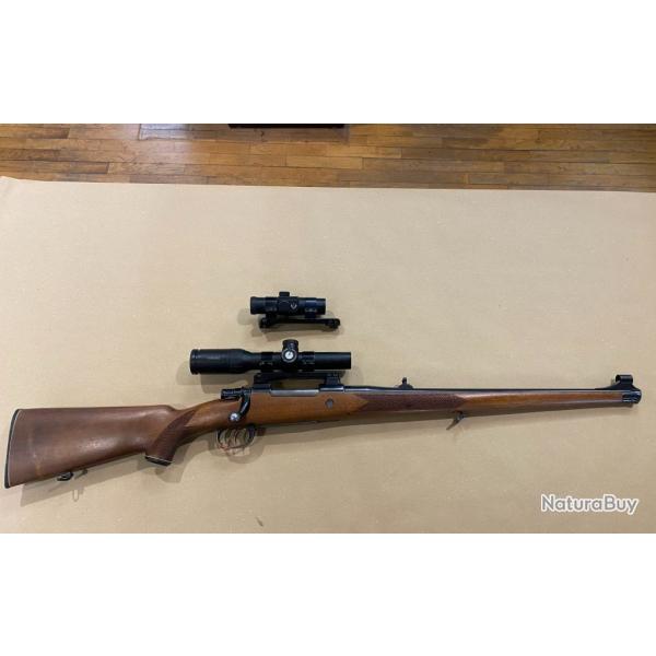 CARABINE A VERROU LUGER TYPE 98 7X64 STETCHER 5 COUPS+ LUNETTE + POINT ROUGE