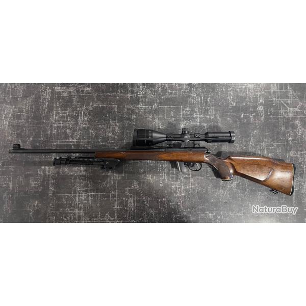 Unique T Dioptra cal .22lr + bi pied + lunette hawke