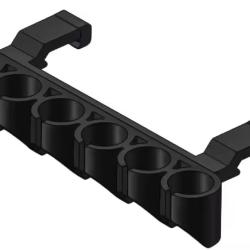 Porte 6 cartouches calibre 12 montage double fixation sur rail picatinny