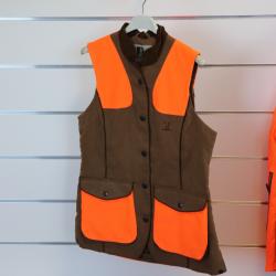 Wahoo Percussion Gilet Rambouillet Femme Marron/Orange