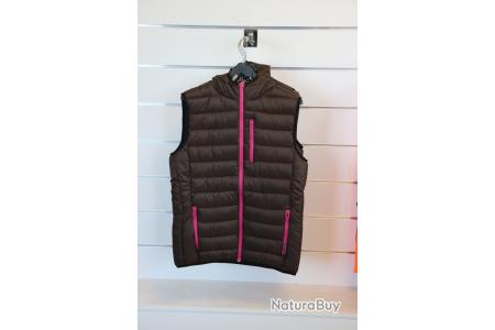 Wahoo Percussion Gilet Matelassé Femme Marron Gilets de Chasse