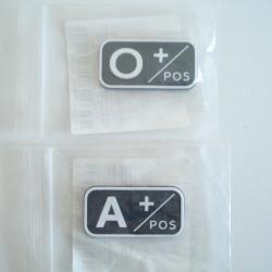 Patchs velcro groupes sanguin