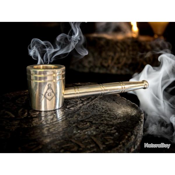 pipe sceau maconnique en laiton massif Grand College des Rites Ecossais - franc-maconnerie godf