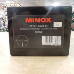 LUNETTE DE BATTUE MINOX ZE 5I 1-5X24 + COLLIER POUR MONTAGE AMOVIBLE EAW TRES BON ETAT OCCASION