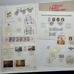 souvenirs philatéliques du bicentenaire sur la révolution française, 1989  dont la poste aux armées