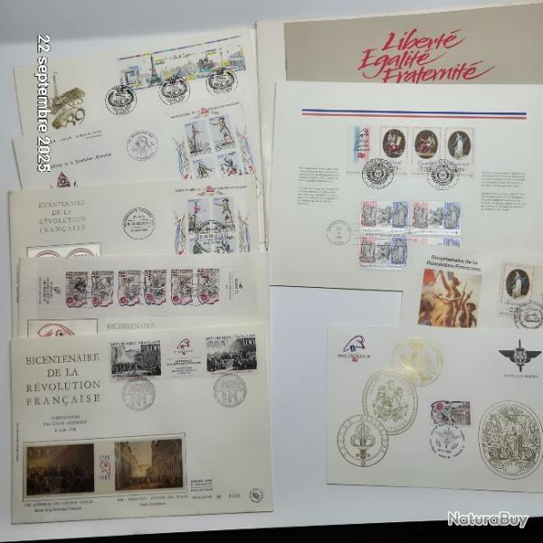 souvenirs philatliques du bicentenaire sur la rvolution franaise, 1989  dont la poste aux armes