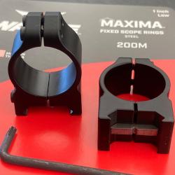 Colliers bas fixes Warne Maxima 200M diamètre 25,4mm