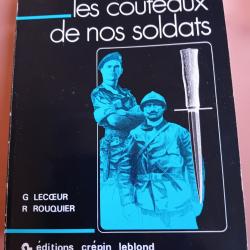 Livre  :LES couteaux de nos soldats1ère edt de 1987