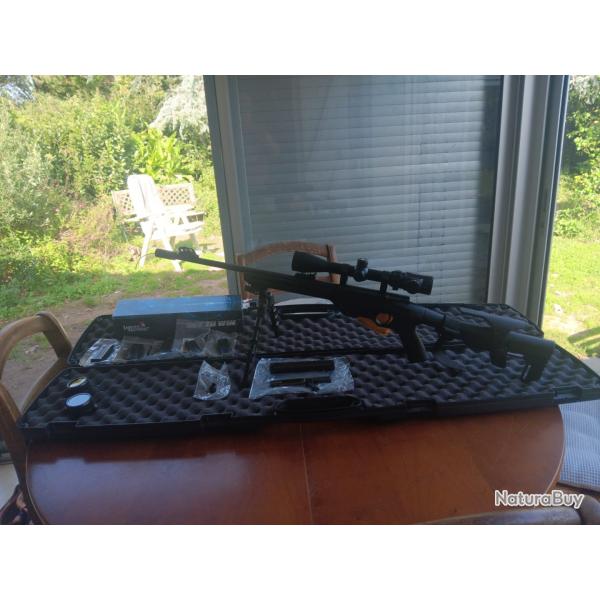 Pack CITADEL 22lr Carabine+5 chargeurs 10cps+lunette+bipied+ MDS+FDB+AJ+mallette