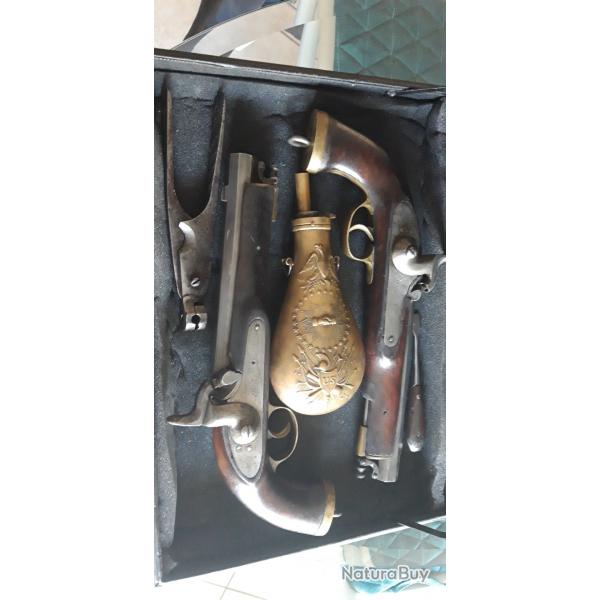 Pistolets enfield percussion 1860 et 1861 moule  balles poire  poudre