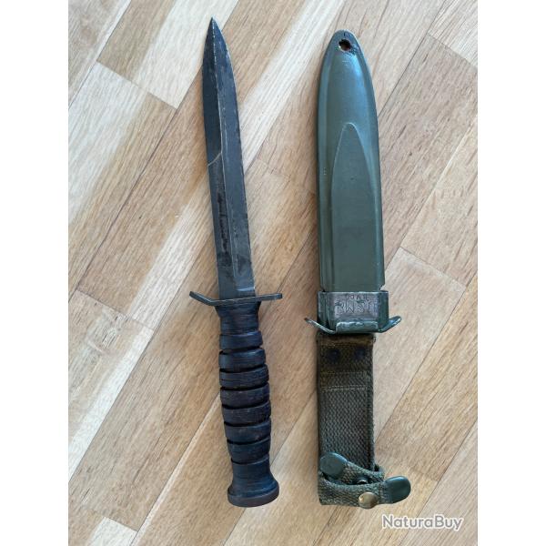 poignard USM3 Imperial etui USM8 BMCO Para parachutiste TAP Indo indochine WW2