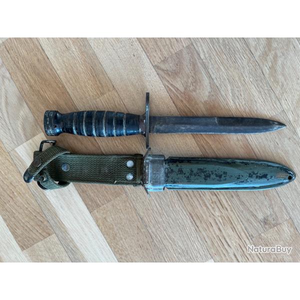 poignard baionnette USM4 PAL etui USM8 BMCO parachutiste TAP Indo indochine WW2 USM1
