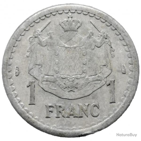 Monnaie Monaco - 1943 - 1 franc - Louis II aluminium (Grade : TB) - ref N0005