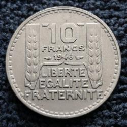 Monnaie France - 1948 - 10 francs Turin petite tête (Grade : TTB) - ref N1160