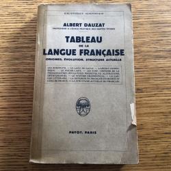 Livre: Albert Dauzat, Tableau de la Langue Française, édition 1989