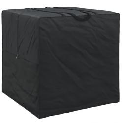 Sac de stockage extérieur noir 90x90x90 cm tissu Oxford 420D imperméable rangement jardin