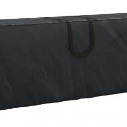 Sac de stockage extérieur noir 125x32x50 cm tissu Oxford 420D imperméable rangement jardin