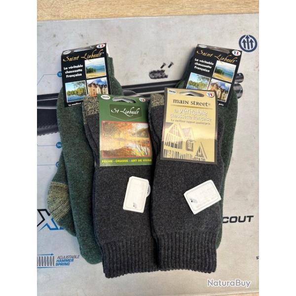 Magnifique lot de 4 paires de chaussettes longue pour chasse ou quotidien t39/42 v2