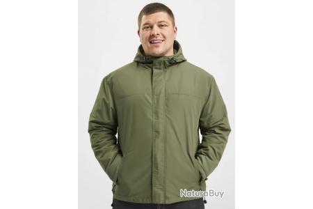 Veste coupe vent 7XL avec capuche doublée Vert olive Livraison