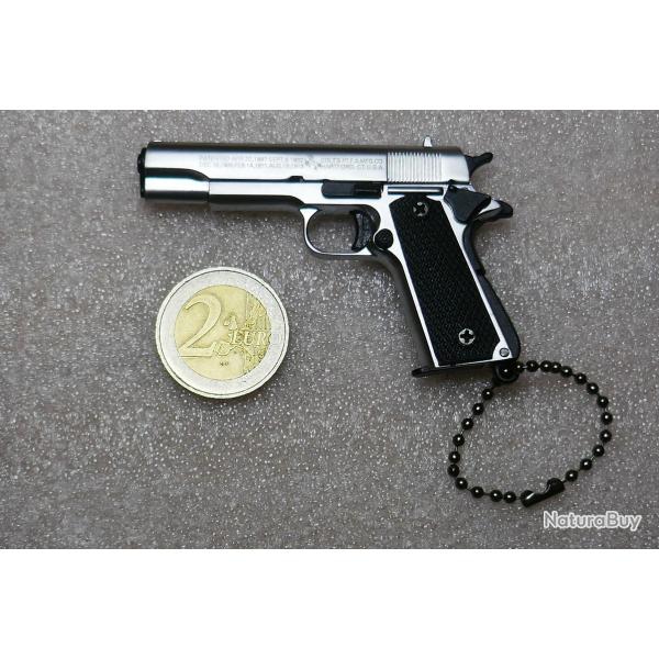 Porte-cl pistolet miniature COLT 1911 Stainless steel