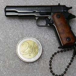 Porte-clé pistolet miniature COLT 1911 bronzage gris