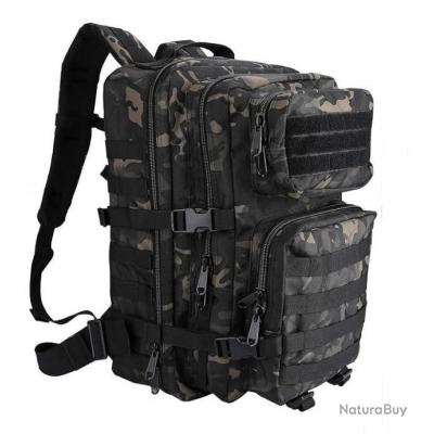 Sac à Dos 35L Tactique Militaire Grand Volume Imperméable Randonnée Camping Alpinisme Chasse Pêche