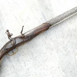 GUERRE EMPIRE pistolet ARGENT d'arçon silex Mameluk Mamelouk OTTOMAN - époque XVIIIème FTN25PST001