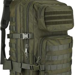 Sac à Dos Tactique Militaire 35L Grand Volume Imperméable Randonnée Chasse Pêche Camping Vert
