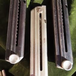 Chargeurs fond aluminium bronzé ou blanc époque seconde guerre mondiale pour P 08