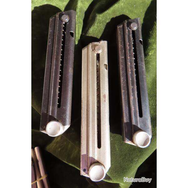 Chargeurs fond aluminium bronz ou blanc poque seconde guerre mondiale pour P 08