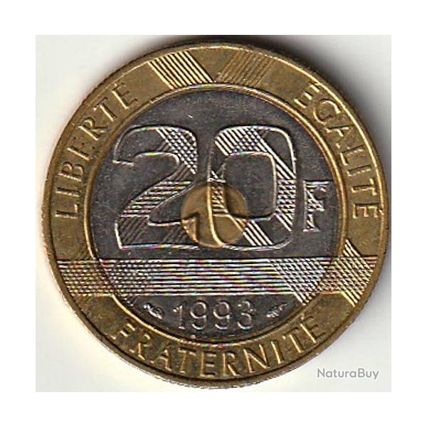 Pice de Monnaie France 20 francs Mont Saint Michel Frappe Monnaie 1993